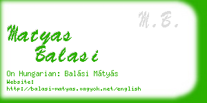 matyas balasi business card